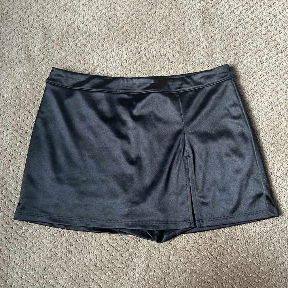Black Satin Mini Skirt Urban Outfitters Size M